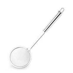 Iware Stainless Steel Fat Skimmer Spoon - Fine Mesh Food Strainer For Grease, Gravy And Foam, Japanese Hot Pot Skimmer With Long Handle