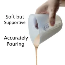 Ilicone Measuring Cups, Blender, Liquid, Paint And Resin Mixing (16oz & 8oz), Squeeze, Pour Mixing Coffee, Making Cake, Cookies Baking, BPA Free. For Molds, Jewelry Making, Waxing, Easy To Clean -KitchenAid Shop 31VIGytKExL