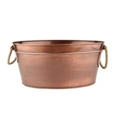 G.E.T. BT-2215-ACPR Copper Beverage Tub With Rope Handles, 8 Gallon,Antique Copper -KitchenAid Shop 31VRJvRXHSL