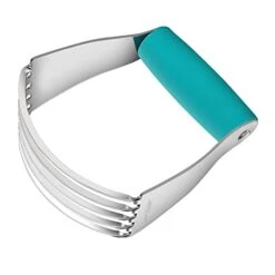 ยฎ Pastry Blender Cutter,Stainless Steel Dough Masher For Butter, Biscuit,Baking, Kneading,Dough, Flakier And Fluffier Pie Crusts, Almond - Hand Kitchen Tool (1 Pack, Turquoise)