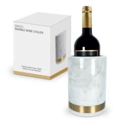 Marble Wine Chiller – Premium Italian Marble – Wine Gifts – Wine & Champagne Bucket – Wine Cooler For Bottles – Modern Décor – Wine Accessories