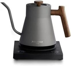 Electric Gooseneck Kettle, 1200W Electric Tea Kettle Real Wood Handle, 34oz Pour Over Electric Kettle For Coffee & Tea, 18/8 Stainless Steel Inner, Temperature Control & Rapid Heating -KitchenAid Shop 31VrFW1kjjS. AC