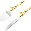 Elegance Golden Vine Cake/Knife Set, 13-Inch, Silver/Gold -KitchenAid Shop 31WBFsY3QvL