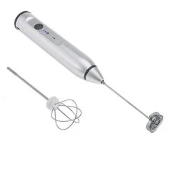Electric Milk Frother, Rechargeable Electric Milk Frother With 2 Whisks Speed Adjustable Handheld Foam Maker(silver) -KitchenAid Shop 31WQl0SyQtL