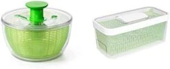 OXO Good Grips Large Salad Spinner - 6.22 Qt. & Good Grips Little Salad Dressing Shaker - Black -KitchenAid Shop 31WwBNZxevL. AC