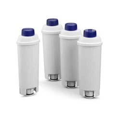 De'Longhi Coffee Machine Water Filter, Water Softening Filter, Coffee Machine Filter Replacement, Automatic Coffee Machines For Ecam Series, Pack Of 4 Water Filters, DLSC321