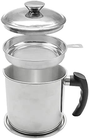 Bacon Grease Container,Kitchen Oil Container Can With Strainer And Anti-slip Coaster Tray For Store Meat Frying Oil And Cooking Grease Storage 10 Bacon Grease Container,Kitchen Oil Container Can With Strainer And Anti-slip Coaster Tray For Store Meat Frying Oil And Cooking Grease Storage - Image 8