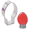 Hristmas Lights/Light Bulb Cookie Cutter, 3.25", Made In USA By Ann Clark