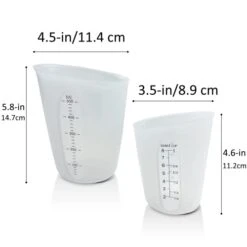 Ilicone Measuring Cups, Blender, Liquid, Paint And Resin Mixing (16oz & 8oz), Squeeze, Pour Mixing Coffee, Making Cake, Cookies Baking, BPA Free. For Molds, Jewelry Making, Waxing, Easy To Clean -KitchenAid Shop 31XjuXFwcbL