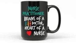 Black NP Nurse Practitioner Coffee Mug (15 Oz, Black) -KitchenAid Shop 31Y4GCz2 PL. AC