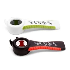 2Pcs 5 In 1 Multi Bottle Opener, Jar Bottle Can Opener Kitchen Multi Tools Opener, Lid Twist Off Gripper, For Seniors Rheumatoid Arthritis Good Kitchen Tool (black/white)