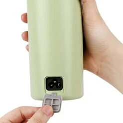 Portable Travel Electric Kettle Mini Thermos Fast Boil Boiling Teapot Heating Cup Stainless Steel Metal Bottle 350ml Capacity, Green 9 Portable Travel Electric Kettle Mini Thermos Fast Boil Boiling Teapot Heating Cup Stainless Steel Metal Bottle 350ml Capacity, Green -KitchenAid Shop 31YZMgdxOVL