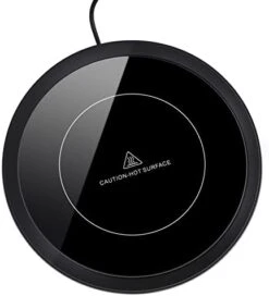 Coffee Mug Warmer For Desk Large Candle Jar Warming Plate Auto Shut Off Desktop Electric Heated Coaster For Tea Cup Teapot Chemex Pot Calentador De Tazas Para Velas Aromaticas Electrico, Black -KitchenAid Shop 31Yoz6m8ZXL. AC