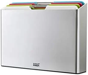 Joseph Joseph Folio Plastic Cutting Board Set With Storage Case Color-Coded Easy-Access Design Dishwasher Safe Non-Slip, Small, Graphite 10 Joseph Joseph Folio Plastic Cutting Board Set With Storage Case Color-Coded Easy-Access Design Dishwasher Safe Non-Slip, Small, Graphite - Image 8