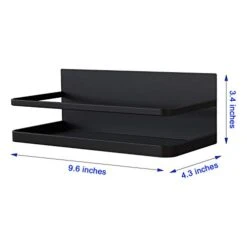 Magnetic Spice Rack Refrigerator Spice Rack Single Tier Fridge Spice Rack Magnetic Shelf Space Saving Black (Black 2 Pack) -KitchenAid Shop 31ZDsQzOhxL