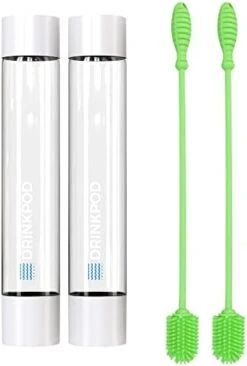 Fizzpod 32 Oz Slim Design Water Bottles - 2 Pack (Silver) -KitchenAid Shop 31ZmwO179kL. AC