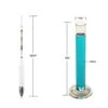 Wine Beer Alcohol Hydrometer Triple Scale Wine Meter With Glass Test Jar For Home Brewing Beer Wine Mead & Kombucha Maker For ABV, Brix And Gravity Test Kit With Wood Storage Box