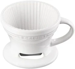 Le Creuset Stoneware Pour Over Coffee Cone, 3.25", White -KitchenAid Shop 31a1vjY98RL. AC