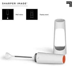 Sharper Image HARPER IMAGE Electric Milk Frother With Stand & Drip Tray, Handheld Foam Maker With High-Powered Motor For Coffee Matcha Latte Frappe Cappuccino Hot & Cold Drinks, Premium Kitchen Accessory Gift -KitchenAid Shop 31a2BstQXxL