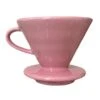 Pour Over Coffee Dripper - Ceramic Slow Brewing Accessories For Home, Cafe, Restaurants - Easy Manual Brew Maker Gift - Strong Flavor Brewer - V02 Paper Cone Filters - Pink, 2 Cup -KitchenAid Shop 31aASNi72sL