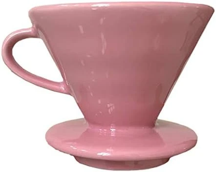 Pour Over Coffee Dripper - Ceramic Slow Brewing Accessories For Home, Cafe, Restaurants - Easy Manual Brew Maker Gift - Strong Flavor Brewer - V02 Paper Cone Filters - Pink, 2 Cup 11 Pour Over Coffee Dripper - Ceramic Slow Brewing Accessories For Home, Cafe, Restaurants - Easy Manual Brew Maker Gift - Strong Flavor Brewer - V02 Paper Cone Filters - Pink, 2 Cup - Image 9