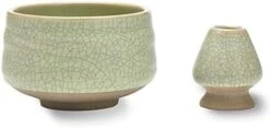 Chawan Matcha Tea Bowl And Matcha Whisk Rest, Chasen Holder MB-6, 18OZ / 510 ML, Matte Light Green With Black Seam, 2 Pcs/Boxes.Handle Mixing Wisk Stand, Match Sifter Whisker Handmade Brush… -KitchenAid Shop 31aCkzUBXCS. AC