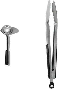 OXO Good Grips Stainless Steel Turner & Good Grips 12-Inch Stainless-Steel Locking Tongs -KitchenAid Shop 31aI9W6XQcL. AC