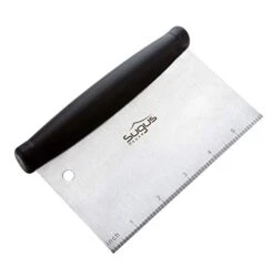 (6.3 X 3.9 X 1.3) Inch Premium 304 Stainless Steel Bench Scraper For Baking/Bench Chopper SUGUS HOUSE, Quick & Easy Multi-purpose Dough Scraper, Dough Cutter & Pastry Scraper