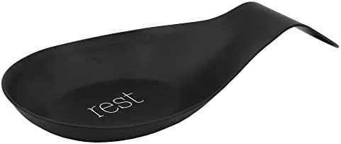 Farmhouse White Spoon Rest, Distressed Enamel Ceramic Spoon Holder In Rustic Style 8 Farmhouse White Spoon Rest, Distressed Enamel Ceramic Spoon Holder In Rustic Style - Image 6