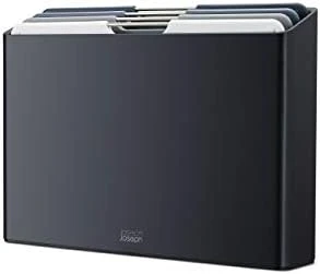 Joseph Joseph Folio Plastic Cutting Board Set With Storage Case Color-Coded Easy-Access Design Dishwasher Safe Non-Slip, Small, Graphite 7 Joseph Joseph Folio Plastic Cutting Board Set With Storage Case Color-Coded Easy-Access Design Dishwasher Safe Non-Slip, Small, Graphite - Image 5