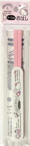 Sanrio Hello Kitty Plasticks Chopsticks 18 Cm With Sliding Case Kitchen (Tea Time)
