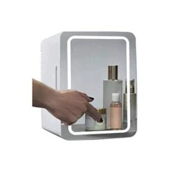 Mini Makeup Fridge, 8L Portable Cosmetic Refrigerator, Glass Panel And Led Lighting, Cooler/Warmer Freezer, Used For Beauty Skin Care In Home, Car