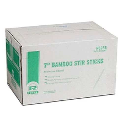 Royal 7" Bamboo Coffee Stirrers, Package Of 500 6 Royal 7" Bamboo Coffee Stirrers, Package Of 500 - Image 4