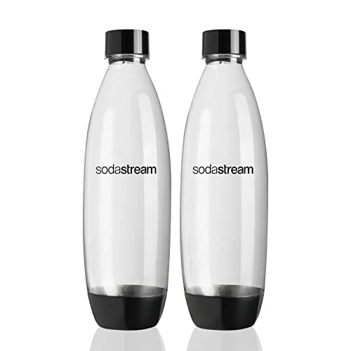 SodaStream Sparkling Water Machines Bottles 1 Twin Pack, 2 X 1 Litre, Black 3 SodaStream Sparkling Water Machines Bottles 1 Twin Pack, 2 X 1 Litre, Black