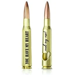 Unny Anniversary/Birthday Gifts For Boyfriend I Husband Birthday Gift - "You Have My Heart And My As!" - 50 Cal Bottle Opener I Cute Couples Anniversary For Boyfriend From Girlfriend