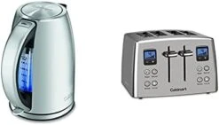Cuisinart JK-17P1 Cordless-Electric-Kettle, 1.7-Liter, Stainless Steel & CPT-435P1 4-Slice Countdown Motorized Toaster, Stainless Steel -KitchenAid Shop 31cbxShMoS. AC