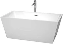 Sara 63 Inch Freestanding Bathtub In White With Floor Mounted Faucet, Drain And Overflow Trim In Polished Chrome 21 Sara 63 Inch Freestanding Bathtub In White With Floor Mounted Faucet, Drain And Overflow Trim In Polished Chrome -KitchenAid Shop 31cwz nEkL. AC
