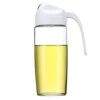 Auto Flip Olive Oil Dispenser Bottle,Leakproof Condiment Container,Non-Slip Handle For Kitchen Cooking（500ml，Gray）