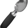 Ice Cream Scoop Stainless Steel - Dishwasher Safe, Ice Cream Scooper With Comfortable Handle (Black)
