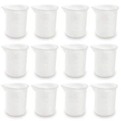 12 Pieces 100 Ml Silicone Measuring Cup DIY Resin Glue Tools Cup For Making Handmade Craft Nonstick Silicone Mixing Cups