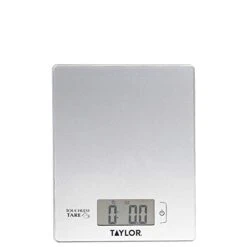 Taylor Digital Food Scales With Touchless Tare In Gift Box, High Accuracy, Plastic, Silver, 16 X 20cm