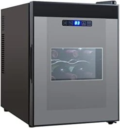 Wine Cooler, Compact Mini Wine Fridge Wine Cellar For Red, White, Champagne Or Sparkling Wine, Freestanding Wine Refrigerator With Quiet Compressor & LED Light, 40-66F, Blue&gray (12 Bottles) -KitchenAid Shop 31dsvHHS wL. AC