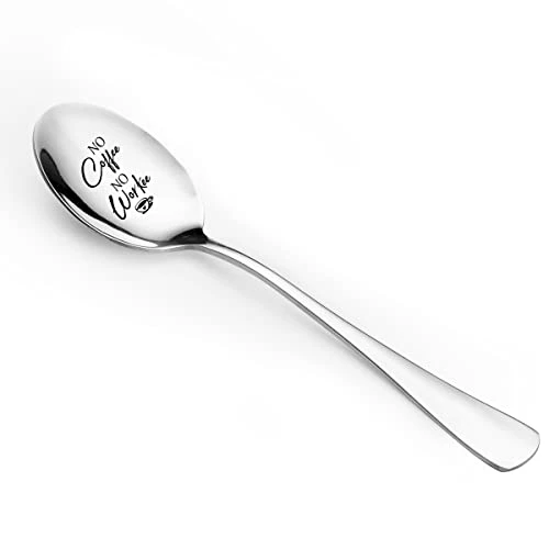 Funny No Coffee No Workee Coffee Spoon Engraved Stainless Steel For Coffee Lovers Women Besties Best Friends Gifts 4 Funny No Coffee No Workee Coffee Spoon Engraved Stainless Steel For Coffee Lovers Women Besties Best Friends Gifts - Image 2