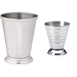 Julep Cup, Stainless & Measuring Cup, 2.5 Oz, Stainless Steel
