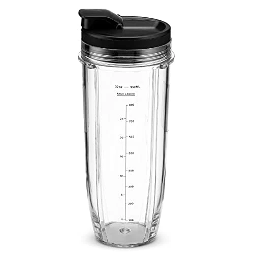Ninja 32 Oz Tritan Cups With Sip & Seal Lids. Compatible With BL480, BL490, BL640, & BL680 Auto IQ Series Blenders (Pack Of 2) 4 Ninja 32 Oz Tritan Cups With Sip & Seal Lids. Compatible With BL480, BL490, BL640, & BL680 Auto IQ Series Blenders (Pack Of 2) - Image 2