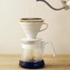 "Simply Hario" Ceramic V60 Dripper Pour Over Set With Glass Server, Scoop And Filters, Size 02, White