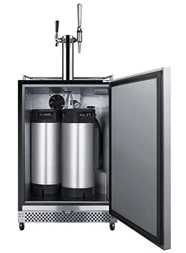 Summit Appliance SBC696OSCMTWIN 24" Wide Built-In Outdoor Cold Brew/Nitro-Infused Coffee Kegerator, Weatherproof, Dual Tap System, Stainless Steel Door, Digital Thermostat, Automatic Defrost 3 Summit Appliance SBC696OSCMTWIN 24" Wide Built-In Outdoor Cold Brew/Nitro-Infused Coffee Kegerator, Weatherproof, Dual Tap System, Stainless Steel Door, Digital Thermostat, Automatic Defrost
