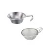 CAMPINGMOON 1pc Stainless Steel Camping Sierra Cup 310ml With 1pc Colander S-220/S-213