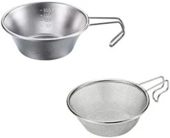 CAMPINGMOON 1pc Stainless Steel Camping Sierra Cup 310ml With 1pc Colander S-220/S-213 -KitchenAid Shop 31fcza8LXfL. AC