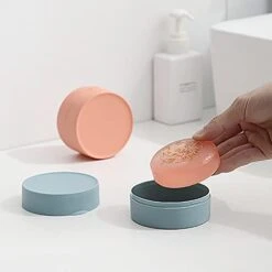 4 Colors Soap Holder Travel Case, Round Travel Soap Dish, Portable Plastic Bar Soap Container For Traveling, Leak Proof Soap Box With Lid, Soap Saver Sponge Tray For Gym Outdoor (B) -KitchenAid Shop 31fgxWV8nZL